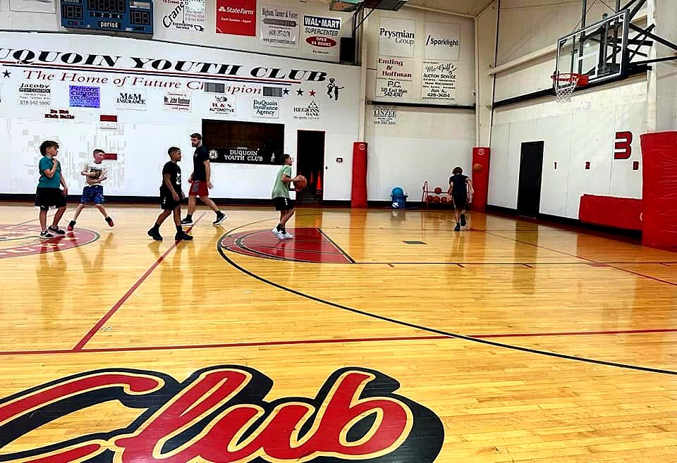 Basketball practice at DQYC